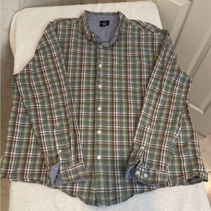 Summer Beach Casual Comfortable Men’s 2XL Button Down TEC Pockets Plaid Shirt